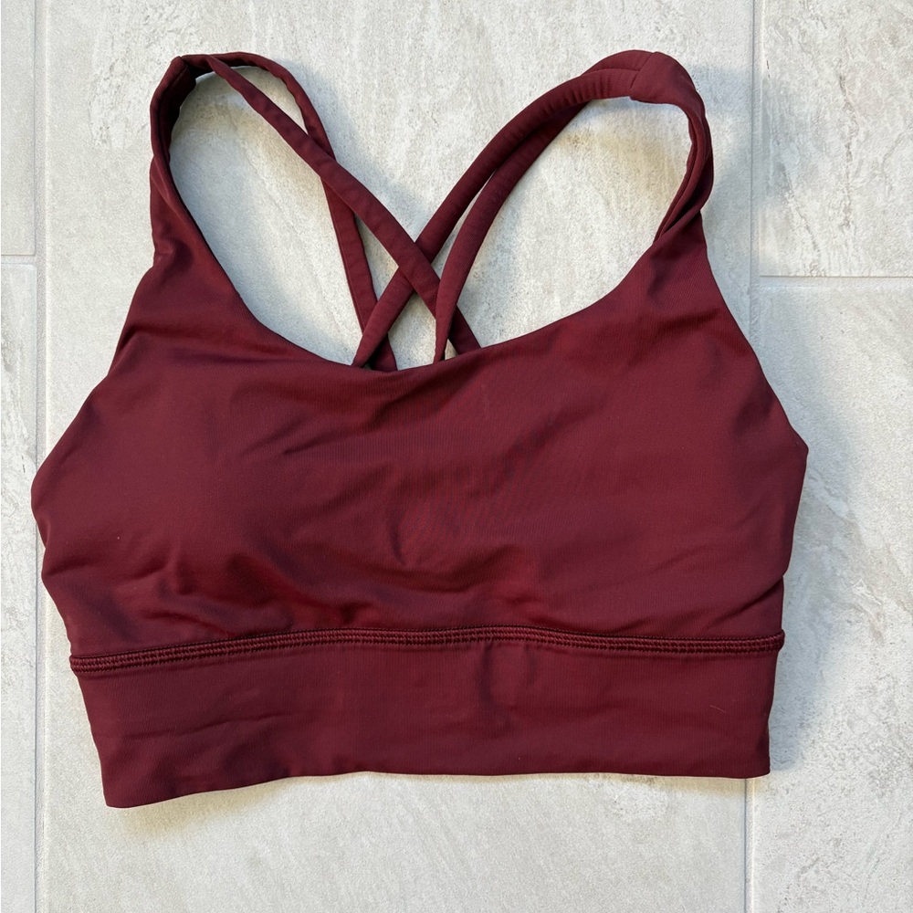 Lululemon Athletica Dark Red Sports Bra